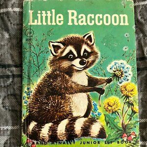 RAND MCNALLY Little Raccoon Vintage Junior Elf Childrens Hardcover Illustrated S